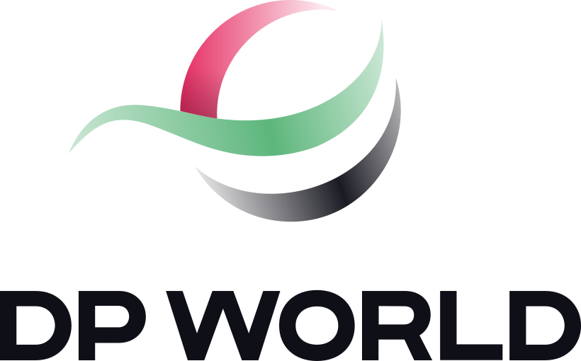 DP World logosu — Megapol Lojistik liman ve terminal partner referansı